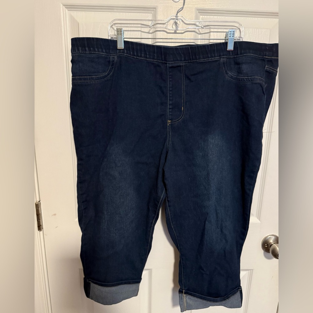 Dark Blue Denim Plus Size Jeggings by Just B
